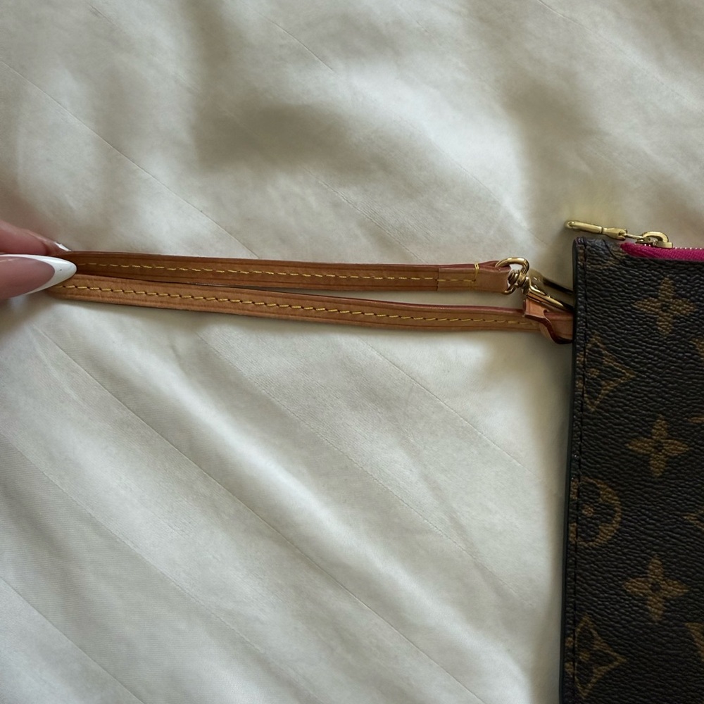 Louis Vuitton Monogram Canvas Wristlet with Pink Accents - Picture 3 of 6